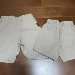 【2枚セット】ハーフパンツ　ベージュ　110 95