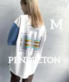 PENDLETON ネイティブ柄バックプリント ショートスリーブTシャツ M