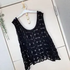 お値下げ。未使用　モチーフ編み　トップス