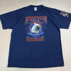90s ジャージーズ Tシャツ ネイビー イーグル バイカー バイクラリー