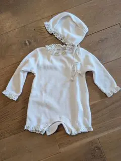 【美品・未使用】 Ululu ワッフルロンパース