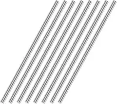 DIYクラフト用 5mm x 150mm 304ステンレス鋼 丸棒 - 8個入り