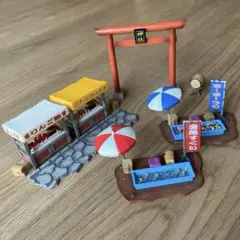 縁日のおもいで　鳥居＆太鼓　りんご飴　チョコバナナ　金魚すくい　ヨーヨー釣り