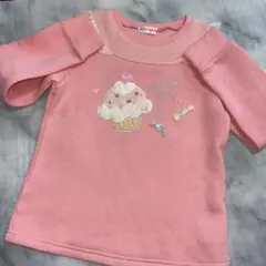 メゾピアノ カップケーキ刺繍の長袖