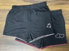 女の子　黒パン　オーバーパンツ　インナーパンツ　一分丈　100サイズ　2個セット