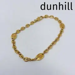 【美品】dunhill ダンヒル ゴールド チェーン ロゴ ブレスレット