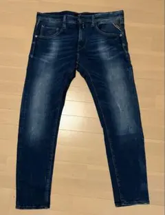 REPLAY ダークブルー スリムフィットデニム