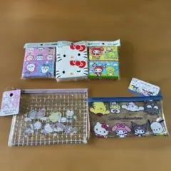 ⭐︎ダイソー　新品未使用 サンリオポーチ✖️2 水に流せるポケットティッシュ✖️4