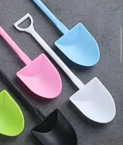 使い捨てスプーン　白　スコップ　15個　かわいい　プラスチック　デザート