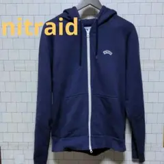 nitraid ナイトレイド ジップアップパーカー 日本製 紺色 M