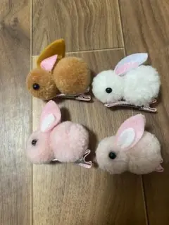 子どもヘアクリップ　バレッタ ヘアピン4点セット