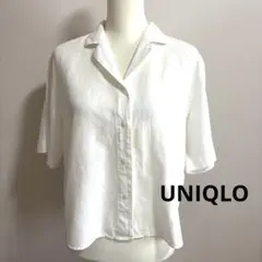 UNIQLO ホワイト 半袖シャツ レディース Ｓ 開襟シャツ