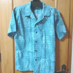 Palmwave アロハシャツ 半袖 青葉柄