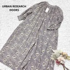 ✨新品タグ付✨アーバンリサーチドアーズ　アラベスクギャザーワンピース　インド綿