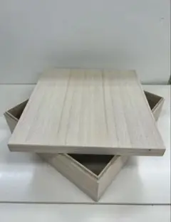 木製 蓋付き収納ボックス