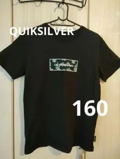 Quiksilver 花柄ロゴ Tシャツ 黒160