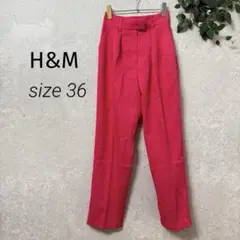 H&M エイチアンドエム ピンク テーパードパンツ カジュアル