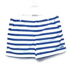 美品　ニューバランス　キュロット　ショートパンツ　青と白のボーダー　 Ｌサイズ