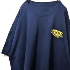 カレントパフォーマンスワイヤリング ロゴ Tシャツ ネイビー 紺色 古着