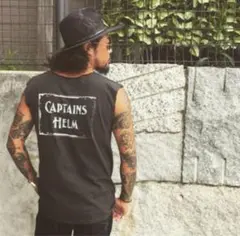 【白黒2枚セット】CAPTAINS HELM CUT-OFF TEE