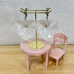 lattice 大ぶり ハート ♡ クリア イヤリング ピアス