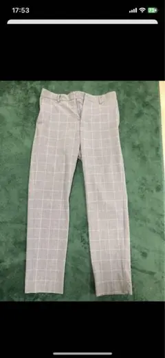 H&M スリムフィット チェックパンツ US29