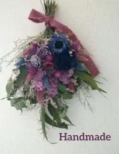 ♡感謝価格♡ドライフラワーピンク&パープルスワッグ୨୧ᵕ̤ᴗᵕ̤♡