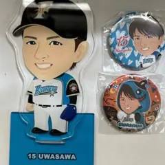 ファイターズ　日ハム　上沢直之　缶バッジ BIGアクスタ　匿名配送