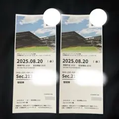 【使用済み】2025年8月20日 野球観戦チケット エスコンフィールド