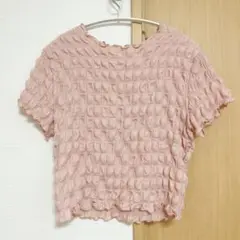 GU シャーリング半袖Tシャツ　レディース　Lサイズ