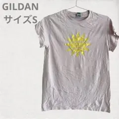 GILDAN ピンク 太陽プリント Tシャツ　S