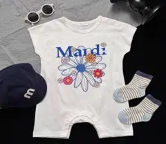 【美品】Mardi デイジー ロンパース 花柄 韓国子供服 70サイズ