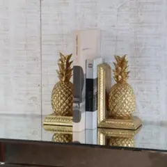 ブックエンド パイナップル ゴールド モダン 置物 ブックスタンド