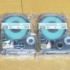 KING JIM TEPRA 透明・黒インク6mmテープ 2個セット
