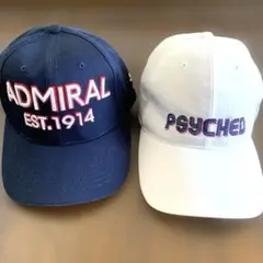 ADMIRAL & サイコバニー　 キャップセット　ネイビー　ホワイト　帽子