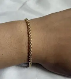 10K イエローゴールド ロープブレスレット 3