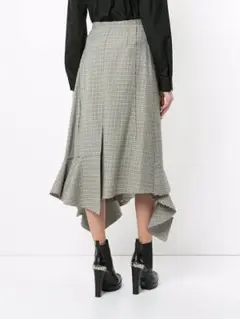 IRENE Check asymmetric skirt チェック スカート