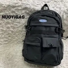 NUOYIBAG 収納充実リュック　バックパック　A4 黒　男女兼用ユニセックス