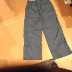 ダーク緑 コットンブレンドパンツ