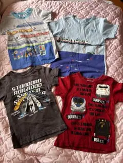 電車・新幹線Tシャツ 100〜120cm 4枚セット
