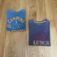 半袖 Tシャツ　2枚セット　ダークグレー＆ダークブルー