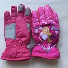 女の子　プリンセス　ピンク　冬用　手袋　7-9歳　M スキーグローブ