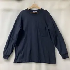 ★UNIQLO クルーネックTシャツ(長袖) XL ブラック 中古美品★