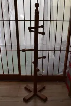 木製スタンド式ポールハンガーラック　135㎝