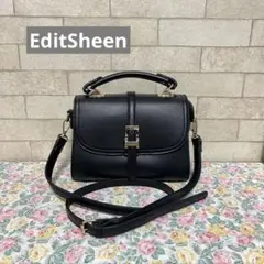 2way エディットシーン ショルダーバッグ ハンドバッグ 黒 仕切り