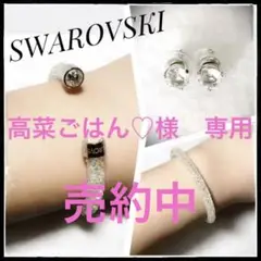 【美品】SWAROVSKI スワロフスキー クリスタル バングル・ピアス セット