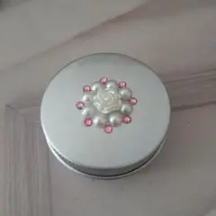 【ハンドメイド 】小物入れ ピンク スワロフスキー