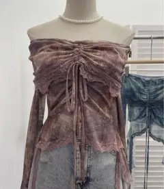 ✨新品✨y2k 姫ギャル ゴスロリ 平成ギャル フェアリー フリフリ トップ