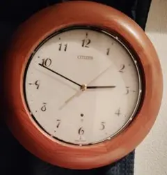 CITIZEN 欅の木製電波掛時計 1.3kg