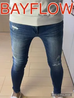 BAYFLOW スリム デニム スキニー パンツ ダメージ ジーンズ ベイフロー